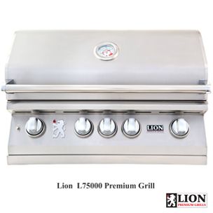 Lion Premium Grills L-75000 32" 4-Burner Stainless Steel Built-in Natural Gas Grill with Lights | 75623