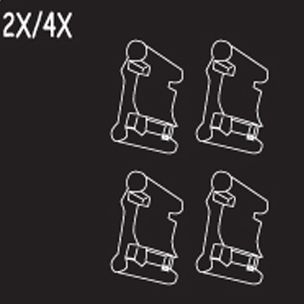 POOLVERGNUEGEN 896584000-648 BRACKET SKIRT 2x4x 4-KIT BLACK