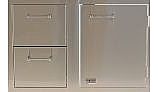 Lion Premium Grills Stainless Steel Door Drawer Combo with Towel Rack | L3320