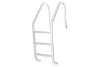 SR Smith Residential Economy 3 Step Ladder with Hip Tread | 304 Grade Sealed Steel Pewter Gray | Plastic Tread | VLLS-103E-VG