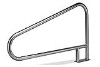 SR Smith Residential Deck Mounted 55.90" Pool Rail with Flange | 304 Grade Stainless Steel | 1.90" OD .049 Wall Thickness | PR-500